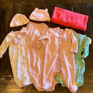 3 month carter’s Pajama and blanket bundle